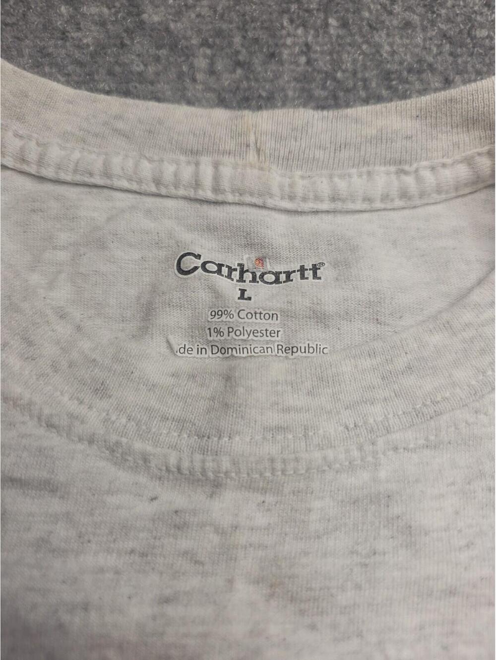Carhartt~Men's Long Sleeve Pocket T-Shirt Original Fit LARGE K126 Ash - Picture 4 of 8